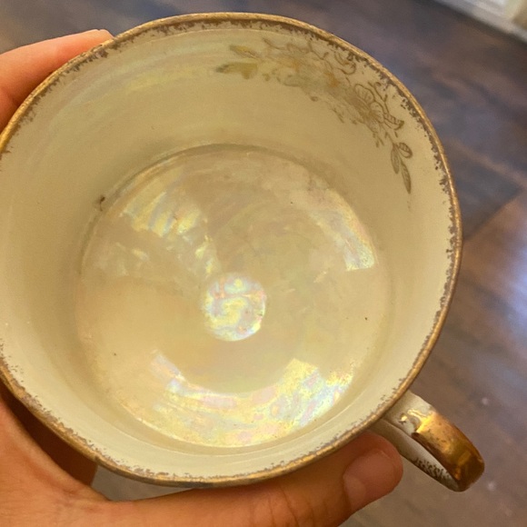 Elegant Iridescent Plate with Gold Details - Picture 12 of 13